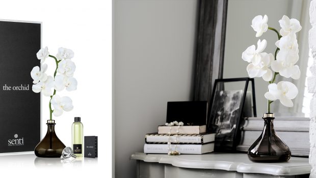 The Orchid Diffuser The elegant Senti Orchid is an innovative new way to scent the home through a beautifully crafted diffuser that marries sculpture and fragrance.