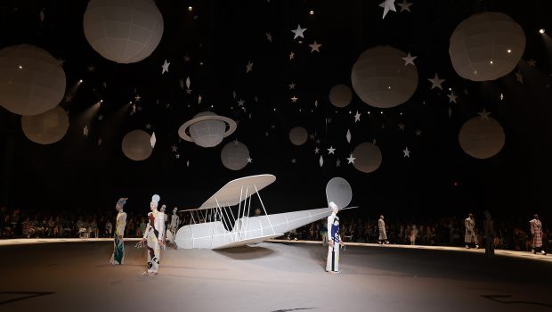 NEW YORK, NEW YORK - FEBRUARY 14: A view of the runway at the Thom Browne show during New York Fashion Week: The Shows at The Shed on February 14, 2023 in New York City. (Photo by Arturo Holmes/Getty Images)