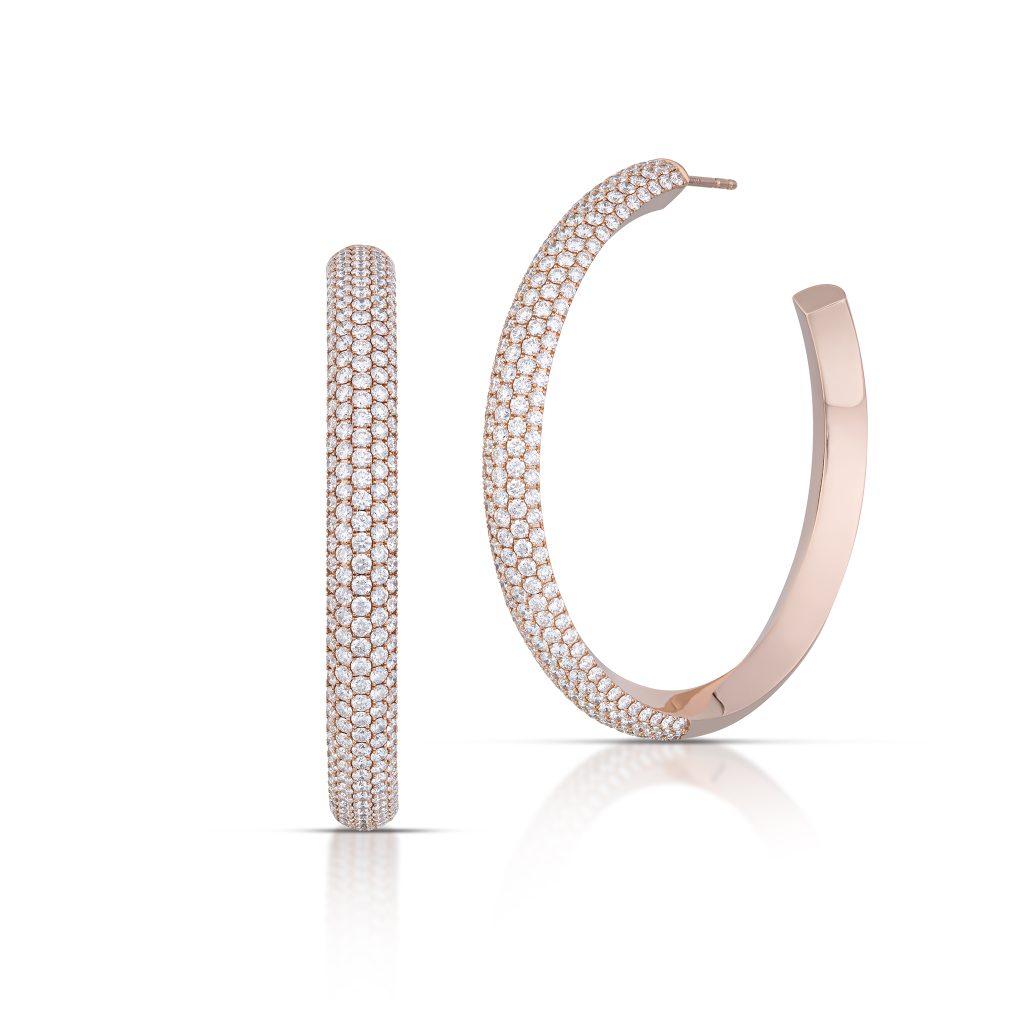 7.08 Carat Diamond Hoop Earrings